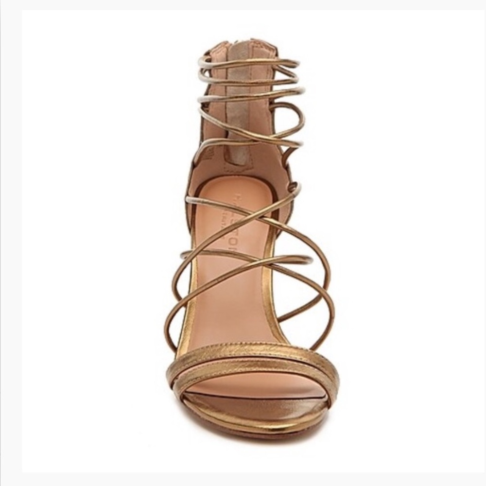 Halston Heritage Bronze Strappy Heels